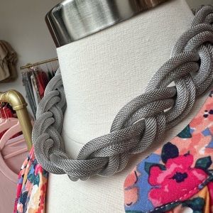 Rope necklace- silver